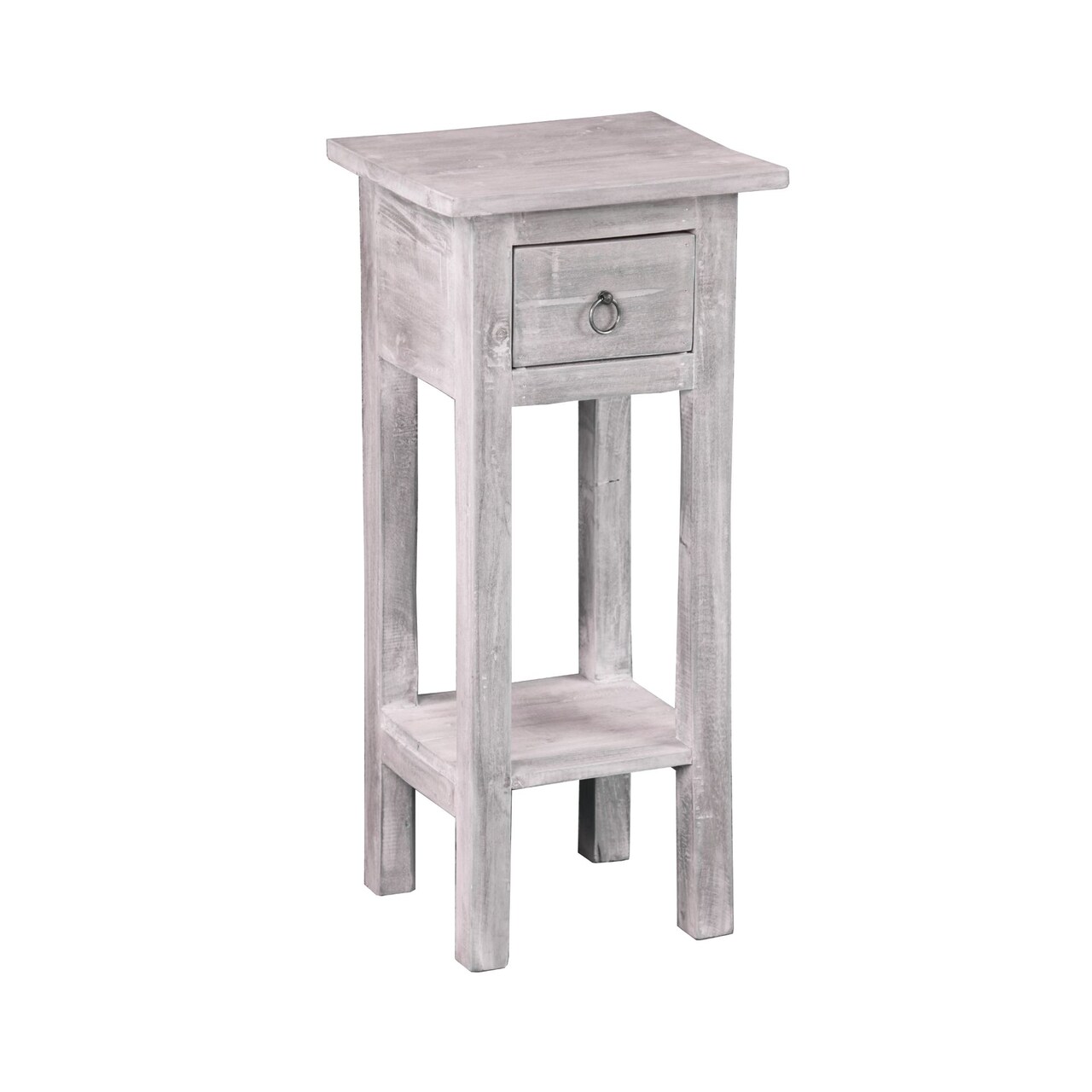 The Hamptons Collection Solid Distressed Narrow Side Table - 25.75" - Gray